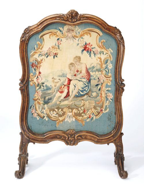 Unbekannt (Hersteller*in), Kaminschirm mit Aubusson-Bezug, um 1765