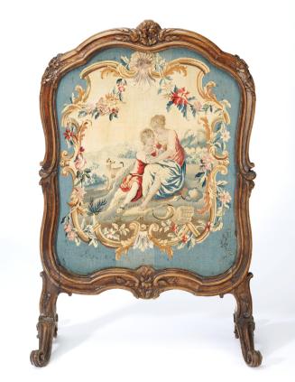 Kaminschirm mit Aubusson-Bezug