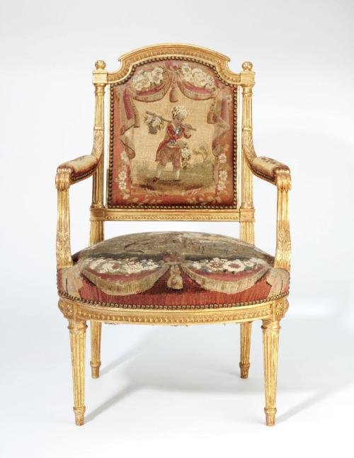 Unbekannt (Hersteller*in), Sessel mit Aubusson-Bezug, um 1765/70 (?)