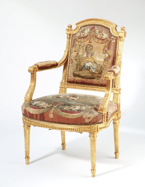 Unbekannt (Hersteller*in), Sessel mit Aubusson-Bezug, um 1765/70 (?)