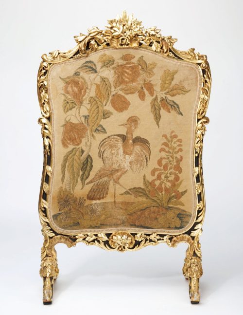 Unbekannt (Hersteller*in), Kaminschirm mit Vogelmotiv, o.D.