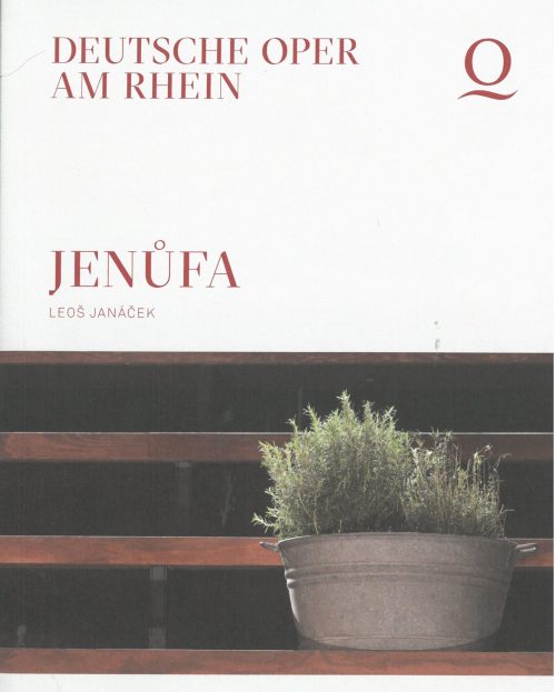 Programmheft (Umschlag) zu "Jenufa" von Leoš Janáček. Premiere am 14. April 2024 im Theater Dui ...