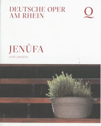 Programmheft (Umschlag) zu "Jenufa" von Leoš Janáček. Premiere am 14. April 2024 im Theater Dui ...