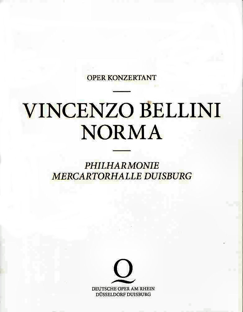 Programmheft zu "Norma" von Vincenzo Bellini 