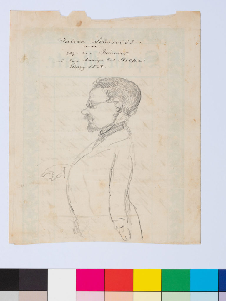Bleistiftkarrikatur des Julian Schmidt