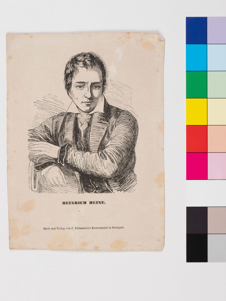 Heinrich Heine. Stich und Verlag von C. Dittmarsch's Kunstanstalt in Stuttgart