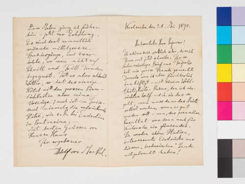 Unbekannt (Absender*in), Korrespondenz von Unbekannt an Unbekannt, 28.05.1890