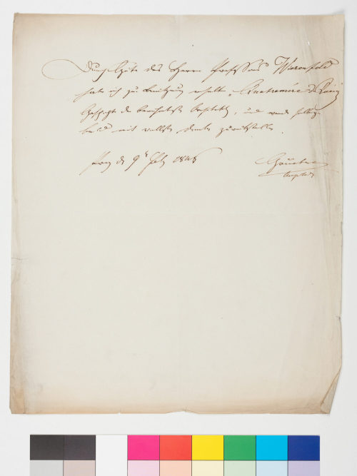 Unbekannt (Absender*in), Korrespondenz von Unbekannt an Unbekannt, 09.02.1848