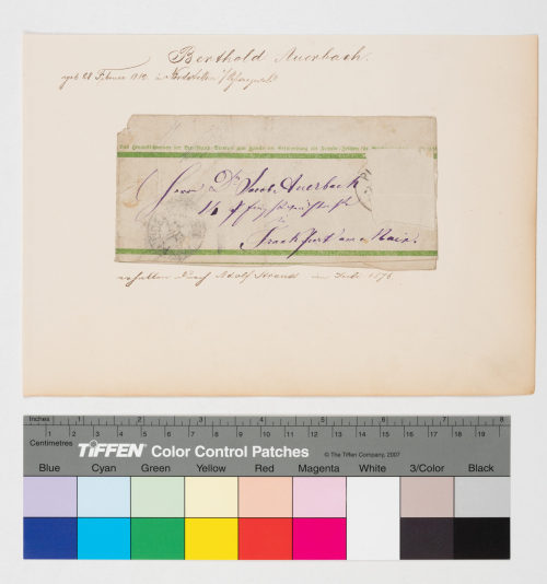 Berthold Auerbach (Absender*in), Korrespondenz von Berthold Auerbach an Unbekannt, o. D.