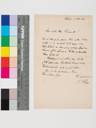 Korrespondenz von Erich Prieger an Konrad Ramrath