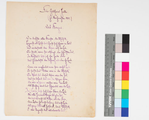 Herbert Eulenberg (Verfasser*in), Für Gottfried Hedler zu Weihnachten 1919, 1919