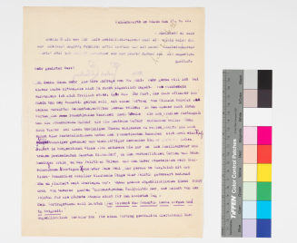 Korrespondenz von Herbert Eulenberg an Unbekannt