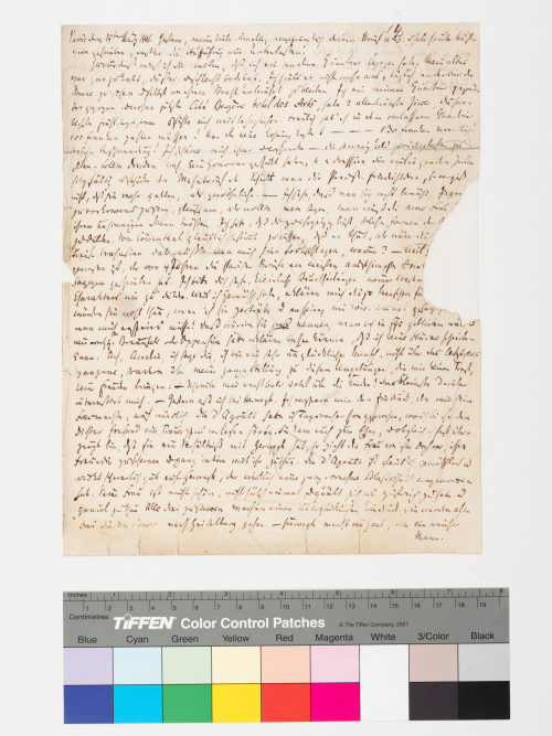 Unbekannt (Absender*in), Korrespondenz von Unbekannt an Gutzkow, o. D.