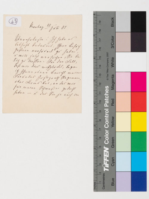 Fanny Lewald (Absender*in), Korrespondenz von Fanny Lewald an Unbekannt, 20.07.1858