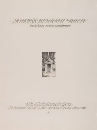 Titelbaltt der Mappe Öldrucke Schloss-Spiele