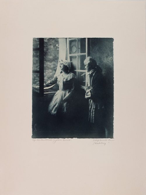 Jakob Groos-Benrath (Fotokünstler*in), „Werbung“ aus der Mappe Öldrucke Schloss-Spiele, 1925