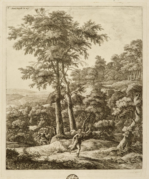Anthonie Waterloo (Künstler*in), Landschaft mit Apoll und Daphne, ca. 1640-1690