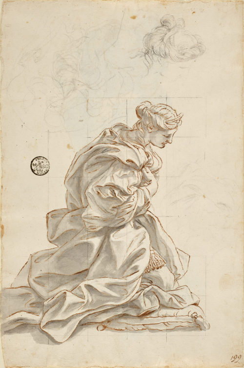 Giovanni Battista Gaulli (Künstler*in), Studien zur Gestalt der Königin in "Der heilige Franz Xaver tauft eine östliche Königin", ca. 1705-1709