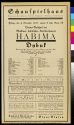 Theaterzettel 3. Gastspiel des Moskauer Hebräischen Künstlertheaters Habima im Schauspielhaus D ...