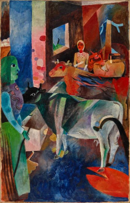 Heinrich Campendonk (Künstler*in), Der Kuhstall III, ca. 1920

