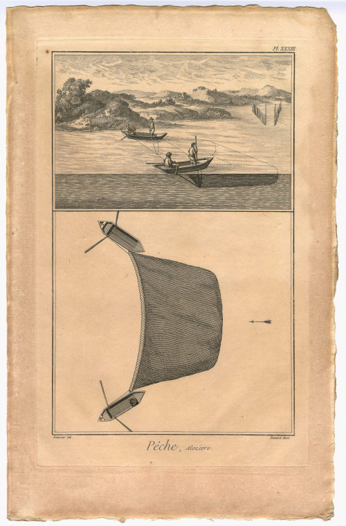 Benard (Künstler*in), Pêche, Aloziere. (Pl. XXXIII.), 1782-1789