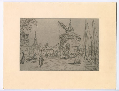 Unbekannt (Künstler*in), Alter Hafen mit Bastion, 1825/1971