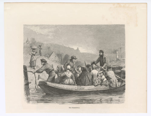 Unbekannt (Stecher*in), Eine Nachenstation., um 1875