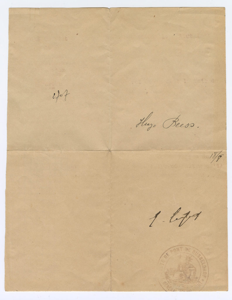Briefkuvert zu Stempel "Tête de Pont"