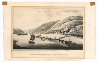 A Timber Raft, floating down the Rhine.