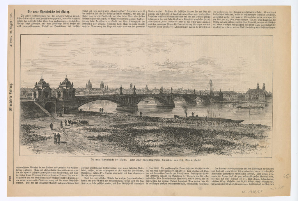 Die neue Rheinbrücke bei Mainz. [...]