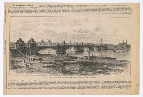 Fritz Otto (Fotograf*in), Die neue Rheinbrücke bei Mainz. [...], 1885