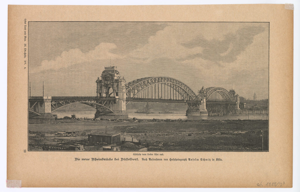 Die neue Rheinbrücke bei Düsseldorf