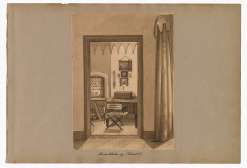 Luise von Anhalt-Bernbeug Prinzessin (Zeichner*in), Thurmstübchen zu Rheinstein., 1820-1848