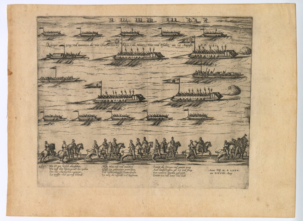 Reysiger zeug und munition der vier Churfürsten bey Coln, Meintz, Trier und Pfaltz am 18. Augusti A° D. 1580