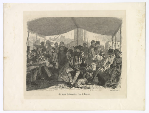 Unbekannt (Künstler*in), Auf einem Rheindampfer., um 1875