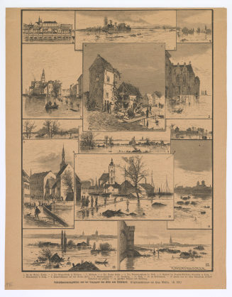 Ueberschwemmungsbilder aus der Umgegend von Köln und Düsseldorf