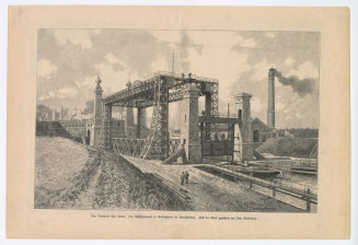 Vom Dortmund-Ems-Kanal: Das Schiffshebewerk in Medinghoven bei Henrichenburg. [...]