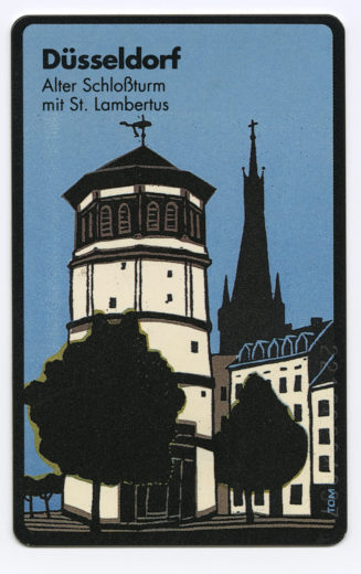 Telefonkarte "Düsseldorf. Alter Schlossturm mit St. Lambertus"