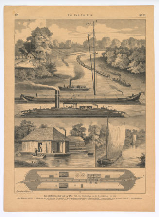 Der Schifffahrtsverkehr auf der Elbe.