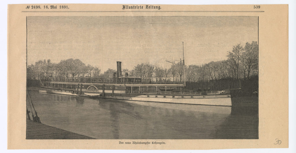 Der neue Rheindampfer Lohengrin.