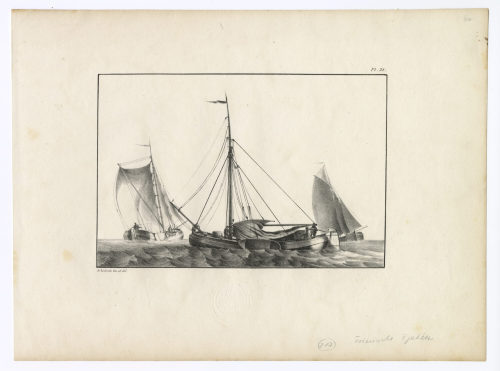 Le Comte (Künstler*in), Friesische Tjalken (Pl. 21), 1831