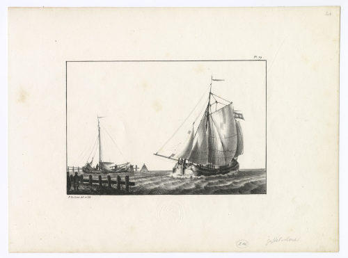 Le Comte (Künstler*in), Gaffelschoner (Pl. 19), 1831