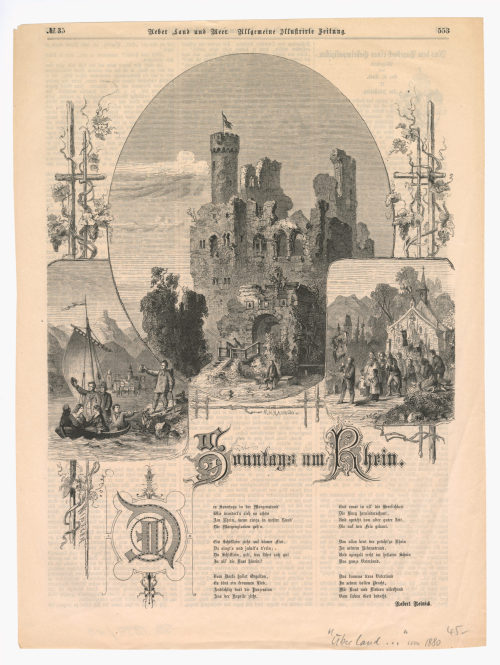 Robert Reinick (Autor*in), Sonntags am Rhein., um 1880