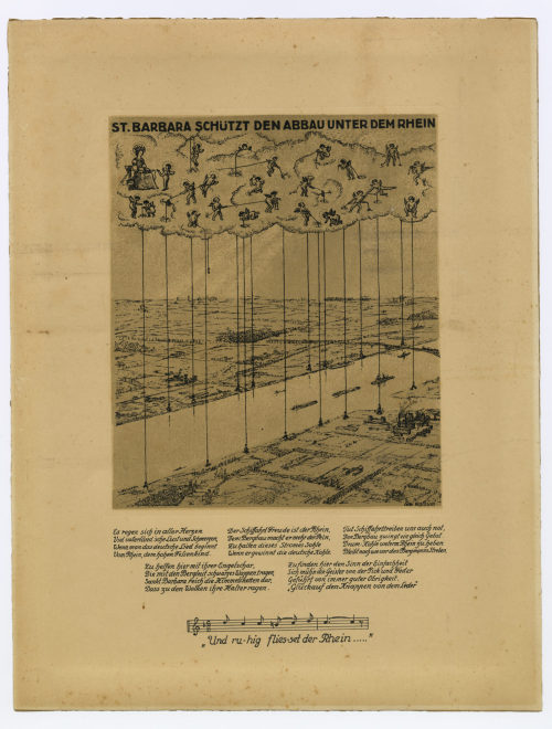 L. Winkel (Künstler*in), ST. BARBARA SCHÜTZT DEN ABBAU UNTER DEM RHEIN, 1930er-Jahre