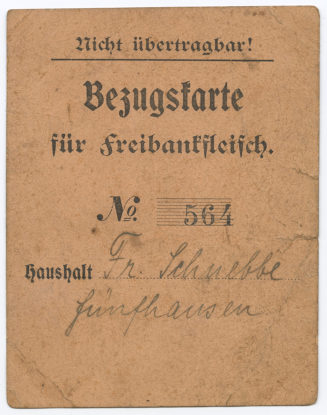 Bezugskarte für Freibankfleisch.