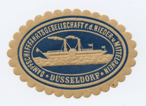 Dampfschifffahrtsgesellschaft für den Nieder- und Mittelrhein (Beteiligte Institution), DAMPFSCHIFFFAHRTGESELLSCHAFT f. d. NIEDER- u. MITTELRHEIN. DÜSSELDORF, um 1836-1853