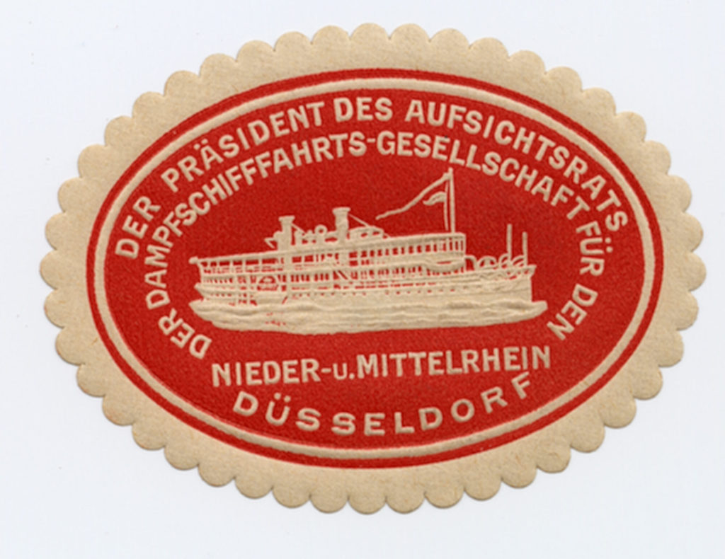 DER PRÄSIDENT DES AUFSICHTSRATS DER DAMPFSCHIFFFAHRTS-GESELLSCHAFT FÜR DEN NIEDER- u. MITTELRHEIN DÜSSELDORF
