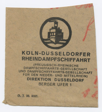 DER PRÄSIDENT DES AUFSICHTSRATS DER DAMPFSCHIFFFAHRTS-GESELLSCHAFT FÜR DEN NIEDER- u. MITTELRHEIN DÜSSELDORF