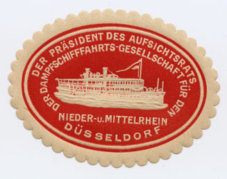 DER PRÄSIDENT DES AUFSICHTSRATS DER DAMPFSCHIFFFAHRTS-GESELLSCHAFT FÜR DEN NIEDER- u. MITTELRHEIN DÜSSELDORF