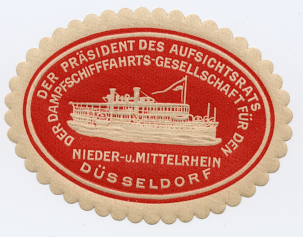 DER PRÄSIDENT DES AUFSICHTSRATS DER DAMPFSCHIFFFAHRTS-GESELLSCHAFT FÜR DEN NIEDER- u. MITTELRHEIN DÜSSELDORF